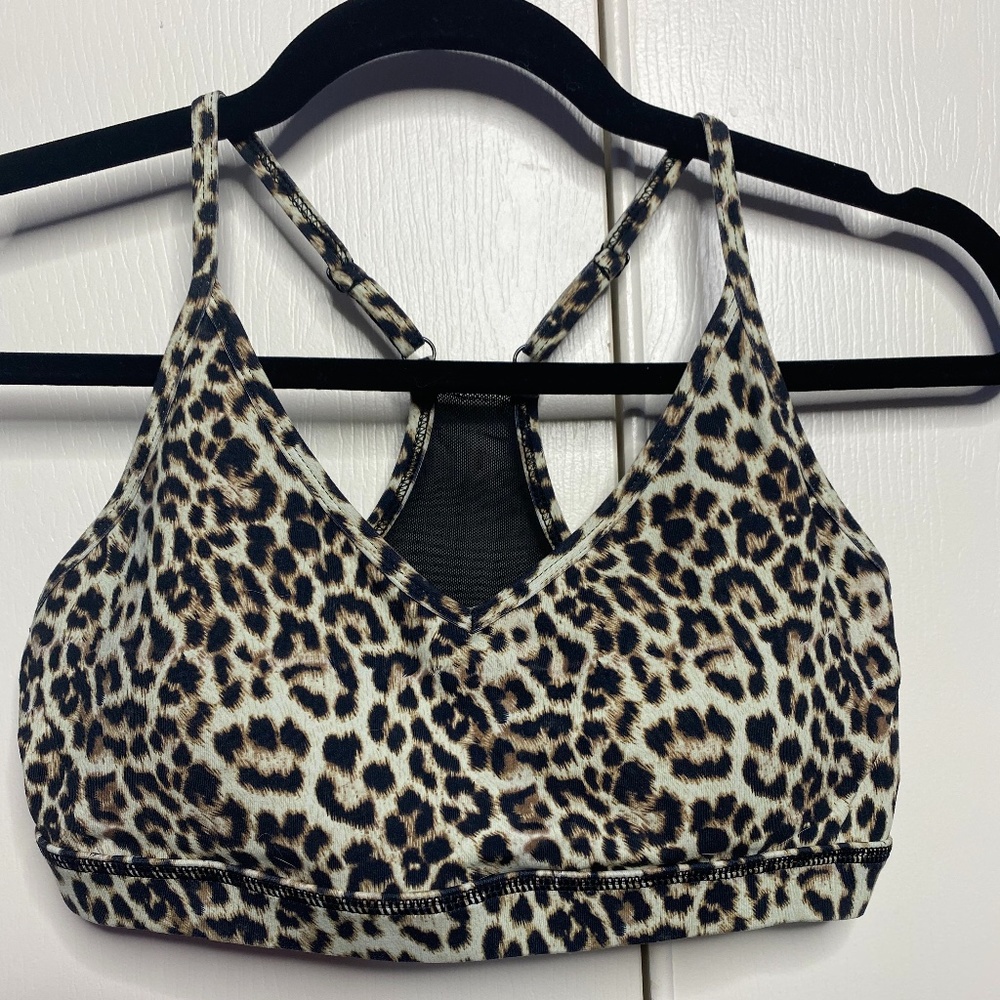 Leopard sports bra